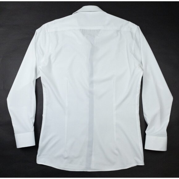 State & Liberty Performance Dress Shirt Men's XL Athletic Solid White Stretch - Picture 3 of 15